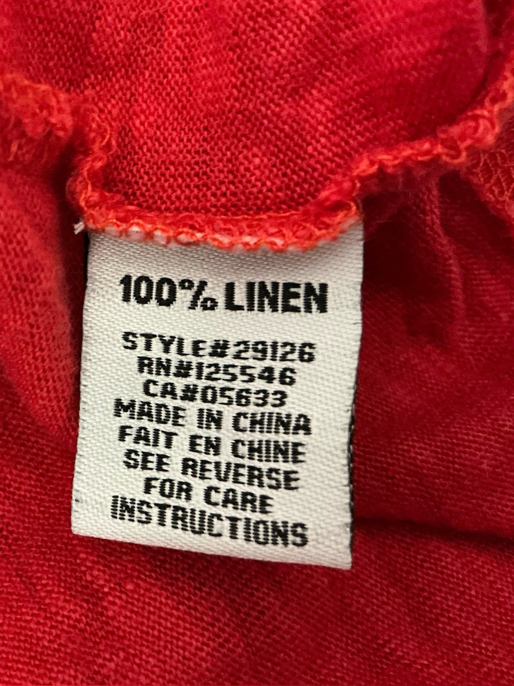 Habitat Relaxed Boatneck Linen Tunic in Coral - Picture 5 of 6